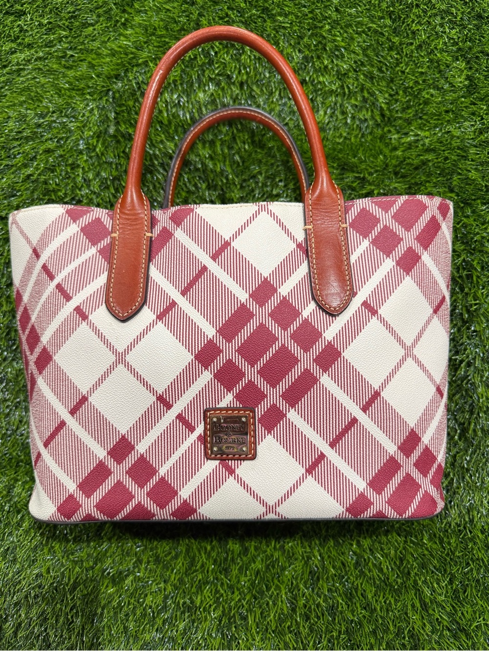 Dooney & Bourke Harding Plaid Brielle Tote EUC LQQK